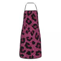 Unisex Faux Animal Fur Snow Leopard Kitchen Chef Cooking Baking Apron Women Men Tablier Cuisine for Gardening