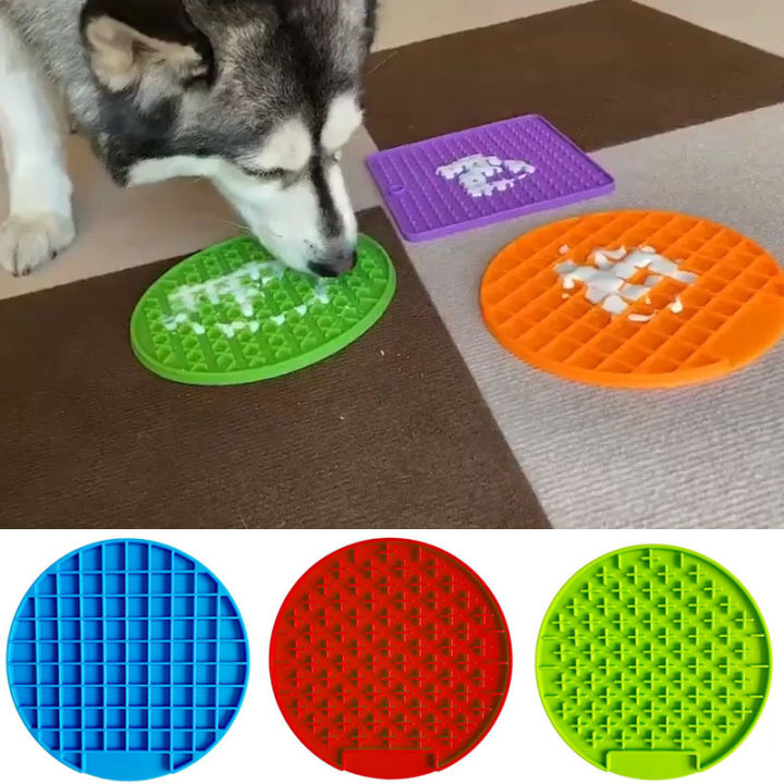 new-pet-dog-feeding-food-bowl-silicone-dog-feeding-lick-pad-dog-slow-feeders-treat-dispensing-mat-for-dogs-cats-slow-food-bowls