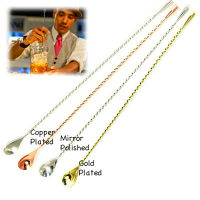 44ซม. 304เหล็ก Teardrop Frosted Bar ช้อนเครื่องดื่มผสมช้อน Bartender เครื่องมือค็อกเทลช้อน Stirrer