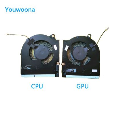 DXDFF CPU แล็ปท็อปของแท้ใหม่การระบายความร้อน GPU พัดลมสำหรับเดล Alienware M15 R5 R6 R7 2021 M15
