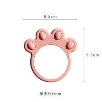 Cartoon super cute cat claw pad bowl mat childlike cute cat claw coaster heat insulation pad fashion pvc silicone non-slip gasket