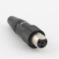 REANREAN TR4FTC-B Mini Xlr 4 Pin Little Lock Connector, Mini XLR,4-Pin หญิงปลั๊กไฟ,W302