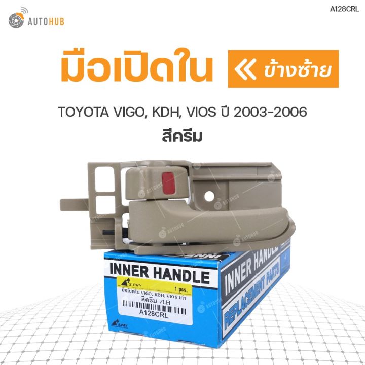 มือเปิดใน-ยี่ห้อ-s-pry-สำหรับรถ-toyota-vigo-kun-kdh-vios-ปี-2003-2006-1ชิ้น-oem