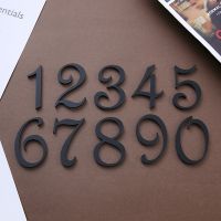 【LZ】▥⊙  Black Modern House Hotel Door Address Plaque Number Digits Self Adhesive Sticker Number Plates Signs