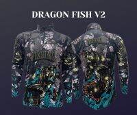 JK Thailand เสื้อตกปลา DRAGON FISH V2 ป้องกันรังสี UV 80% แห้งเร็ว