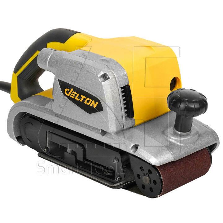 delton-เครื่องขัดกระดาษทราย-สายพาน-รุ่นรถถัง-belt-sander-100มม-4-นิ้ว-1-400w-รุ่น-dt-941-แถมฟรี-กระดาษทรายขนาด-100มม-1-แผ่น