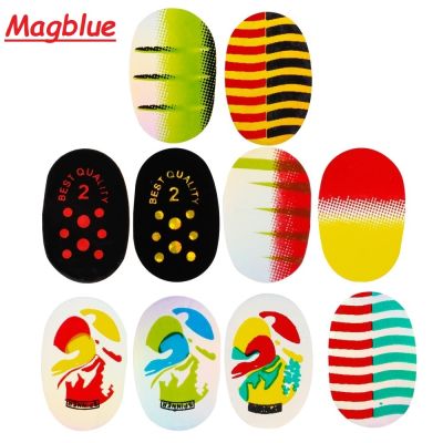 【LZ】✼✒☄  MAGBLUE 30-60pc/lot Spinner blades sticker Waterproof Adhesive Stickers 1.8x1.2cm Metal spoon Fishing Lure Refit DIY Accessories