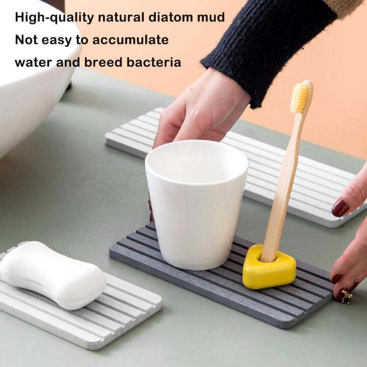 Diatomite Cup Coaster Absorbent Diatom Mud Cup Coaster Sink Side Mat