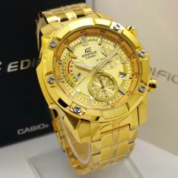 Edifice full gold clearance watch