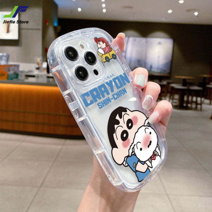 jiefie-crayon-เคสโทรศัพท์รูปการ์ตูนใหม่เล็กๆน้อยๆสำหรับ-vivo-v23e-v23-v23-pro-v25-pro-v21-s1-s1-pro-อะนิเมะตัวละครซองป้องกัน-tpu-ใหม่และความรักเล็กๆน้อยๆสบู่นุ่ม