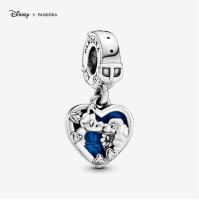 [พร้อมส่ง สินค้าแท้ ?] Pandora Disney Lady and the Tramp Heart Dangle Charm