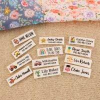 Custom Ironing Labels School Labels Personalized Names  Name Tags Clothing Labels Custom Printed Fabric Label Iron tags(TB5666) Stickers Labels