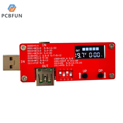 pcbfun ที่ทดสอบ USB USB Type-C เครื่องทดสอบแบตเตอรี่ PD Protocol ชาร์จเร็ว QC 2.0 3.0มัลติมิเตอร์โวลต์มิเตอร์แอมมิเตอร์