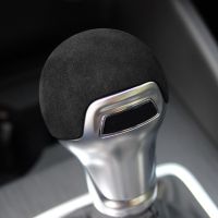 1pc Alcantara Car Shift Handle Ball Gear Head Shift Knob Cover Stickers for Audi A3 S3 TT 2015-2019 Q2 2018 2019 Car Accessories