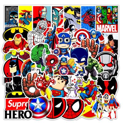 Marvel The Avengers Super Hero Stickers Aesthetic Motorcycle Phone Car Laptop Cartoon Sticker Decal Kids Toy