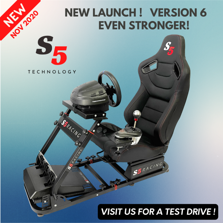 S5 Supra Racing Simulator Wheelstand with seat for G27 G29 T300RS DD Pro FANATEC / Racing Wheel