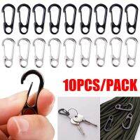 10pcs/set Small Clip with Keyrings 31mm Aluminum Keyring for Camping Keychains Hiking Outdoor