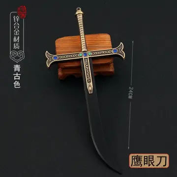 Dracule Mihawk Black Sword Necklace Anime Metal Hawk Eyes Yoru Necklaces  one piece Jewelry Pendant Chains