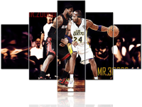 Zhangyanhui2บาสเกตบอลกีฬา All Star Player 5แผงภาพ Wall Art โปสเตอร์ไม่มีกรอบภาพวาดผ้าใบ5ชิ้น