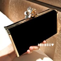 New Alloy Daisy Velvet Clutch Womens Small Bag Cheongsam Dress Dinner Banquet Messenger Bag 【JYUE】