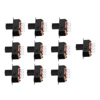 10 x DC 0.5A 50V 3 Position 2P2T DPDT Panel Mount Slide Switch SS23D32