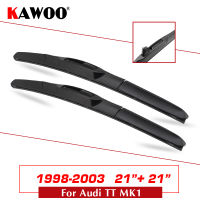 KAWOO For Audi TT MK1 MK2 MK3 8N 1998 To 2017 Car Wiper Blades Natural Rubber Fit U HookSide PinPinch TabPush Button Arms