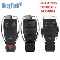 Okeytech กุญแจรถระยะไกลควบคุมปุ่ม2/3/4สำหรับ Mercedes Benz A C E S Class 315/433Mhz BGA &amp; NEC อะไหล่กุญแจรถ