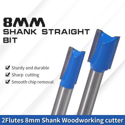 8mm Shank Straight Bit Woodworking Router Bits Set เครื่องตัดมิลลิ่งไม้สําหรับเครื่องมือช่างไม้ตัด CNC 6/8/10/12/14/18/20mm