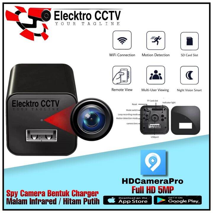 Spy Camera Charger USB Wifi Full HD | Lazada Indonesia