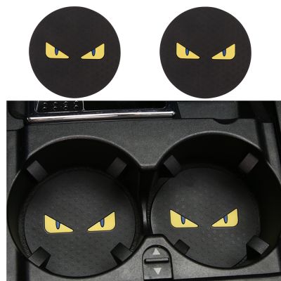 【YF】 Car Coaster Water Cup Bottle Holder Monsters Anti-slip Pad Mat Silica Gel For Interior Decoration Styling Accessories 2PCS