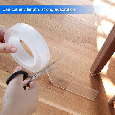 ^^❤1m3m5m Double-sided Adhesive Tape Nano Permanent Powerful Transparent Adhesive Sticker Tape