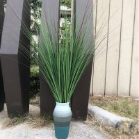 1pcs Artificial Leave Green Fake Large Grass Branch Plastic Reed Leaves Hotel Garden Decoration Plants Flower Arrangement 100cm