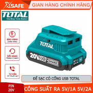 Đế sạc pin có cổng USB Total TUCLI2001 Cục sạc pin có cổng USB có Công