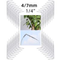 50PCS Transparent Bend Arrow 4/7mm Hose Dripper Emitter Water Saving Sprinkler Connector Garden Greenhouse Irrigation Watering