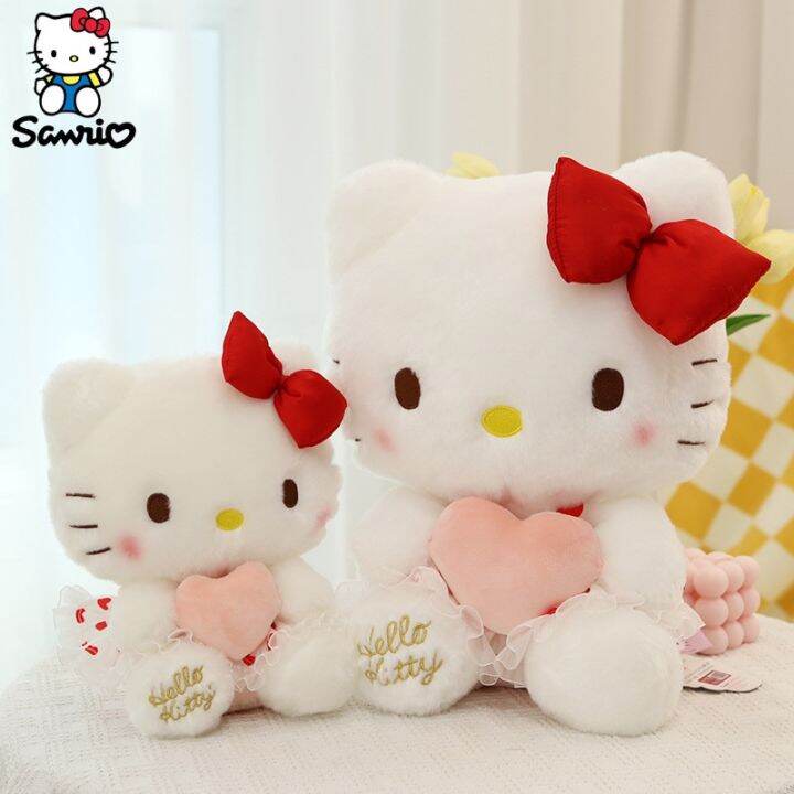 หมอนตุ๊กตาหัวใจคิวปิดยัดไส้ผ้าขนสัตว์สัตว์สำหรับเด็ก-sanrio-plushie-ลายตุ๊กตาหนานุ่ม-hello-kitty-ของขวัญวันเกิดเด็กผู้หญิงสำหรับเด็ก