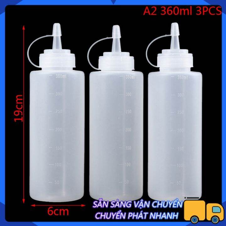 Xi Yang Jing 3 Chai Gia Vị Vắt Có Nắp Đậy Bình Đựng Nước Sốt Salad | Lazada.Vn