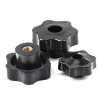 Knob Hand Nut M5 M6 M8 M10 Plum Bakelite hand tighten nuts Through hole nut Handle Star Black Thumb Clamping Nut Nuts