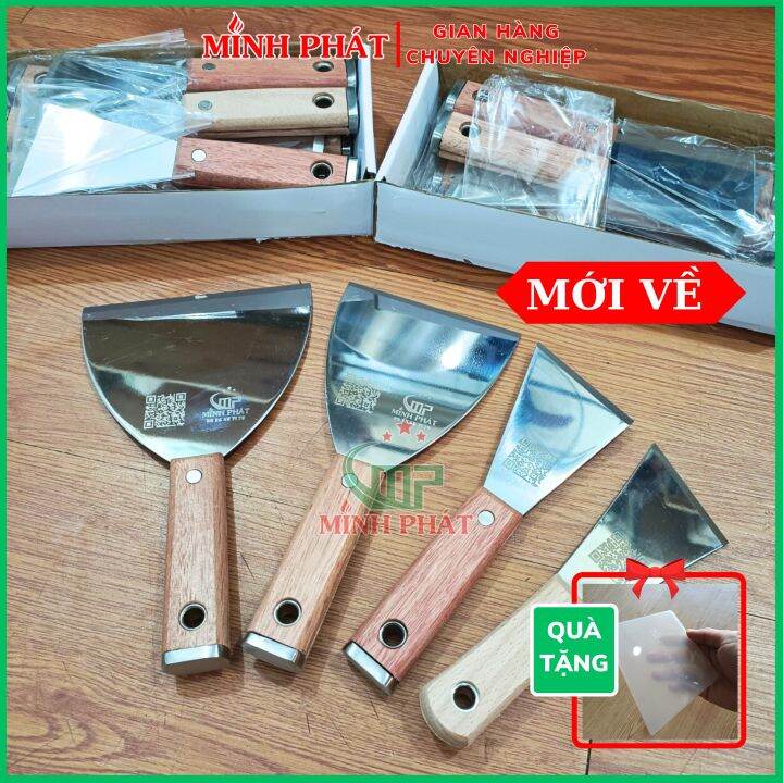 Rẻ Vô Đối 👍] Cây Sủi Cạo Sơn Tường Inox 201 Cán Gỗ Cao Cấp, Dao ...