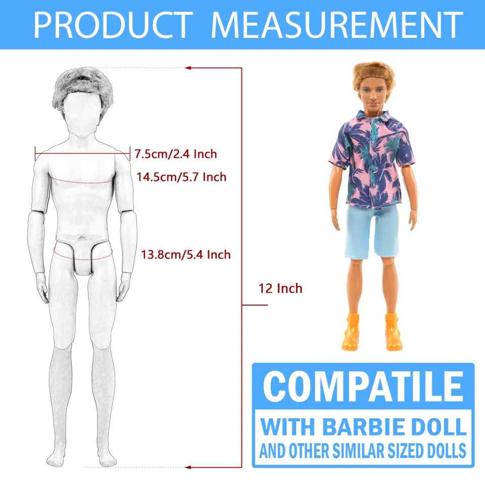 ken doll measurements