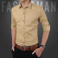 Mens Casual Shirt Slim Fit Mens Casual Button Down Shirt Long Sleeve Formal Dress Shirts Men Male Clothing Camisa Hot Sale Spr