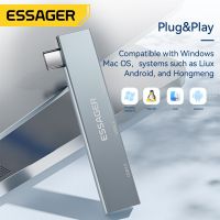 ESSAGER Type C To USB Hub High Speed Portable 3 Ports Splitter Adapter Plug and Play for Computer/Tablet/Phone Accessories USB Hubs