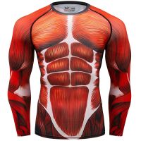 [In stock] 2023 design New men  compression Rash Guard MMA BJJ Tees round neck 3D skin Tight long sleeved T shirt，Contact the seller for personalized customization of the name