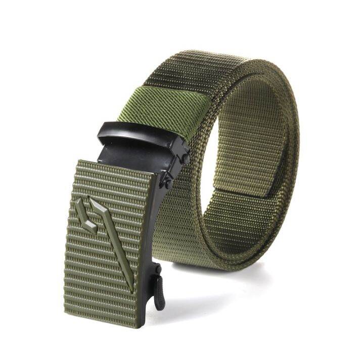 nylon-automatic-buckle-men-belt-outdoor-tooling-jeans-solid-color-canvas-waistband-high-quality-tactical-belt-for-men-wholesale