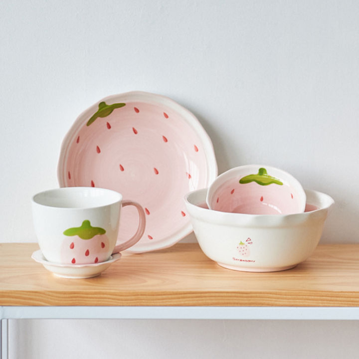 creative-kawaii-strawberry-childrens-bowl-cute-girl-heart-rice-bowl-beautiful-rice-bowl-ceramic-eating-bowl-cute-girl-princess