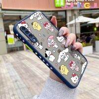 Jlingji เคสปลอกสำหรับ Samsung กาแลคซี A30s A50s A50ลายการ์ตูนแฮปปี้เนตลายสัตว์บางดีไซน์ใหม่ขอบสี่เหลี่ยมด้านข้างกันกระแทกมีน้ำค้างแข็งโปร่งใสแข็งเคสมือถือปลอกซิลิโคนคลุมทั้งหมดเคสป้องกันกล้อง Softcase