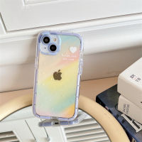 เคสเรืองแสงอ่อนสำหรับ IPhone 11 12 13 Pro Max,ฝาหลังดาวสีรุ้งสุดน่ารักไล่ระดับสี XR XS Max เคสโทรศัพท์กันกระแทกคู่รักเรืองแสง