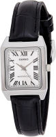 Casio LTP-V007L-7B1 Womens Rectangular Leather Strap Silver Roman Dial Dress Watch