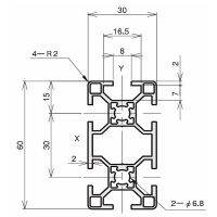 Aluminum Profile 3060 T30 (แบ่งตัด)