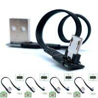 Flat elbow Micro USB data charging line Left and Right USB universal data cable for Android phones 5CM-100CM