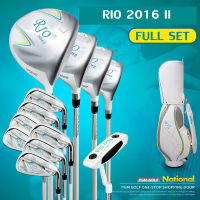 ไม้กอล์ฟสำหรับผู้หญิงครบชุด 12 ไม้ Rio II รุ่นใหม่ล่าสุด GOLF Full Set Graphite Shaft For Women- Right Handed พร้อมกระเป๋ากอล์ฟสีขาวสวย ราคาคุณภาพ คุ้มค่าราคา LTG014X